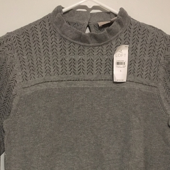 LOFT Gray Knit Sweater - Picture 3 of 4
